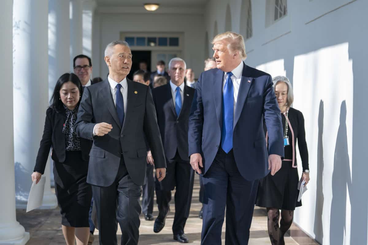 President Donald J. Trump joined by Chinese Vice Premier Liu He