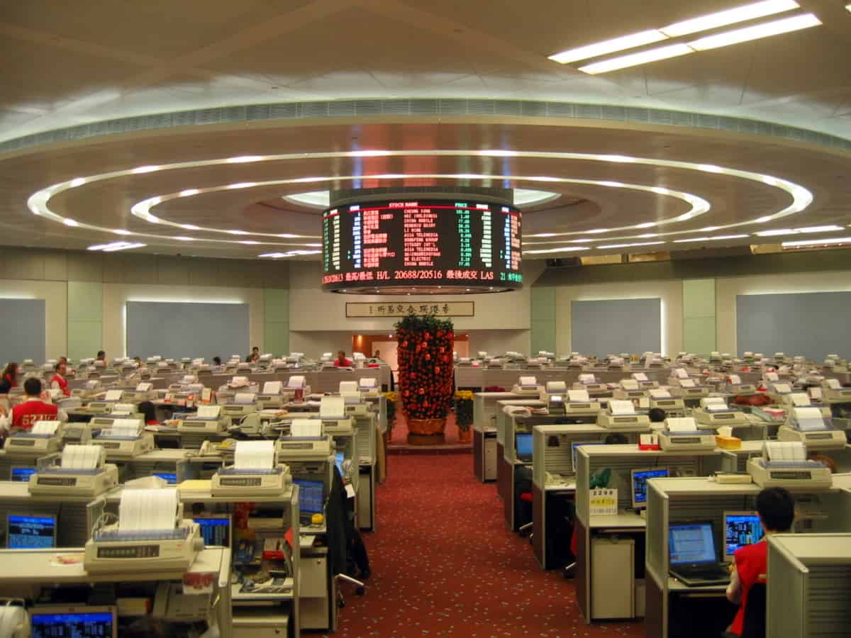 The Hong Kong Stock Exchange's trading floor, which was closed in 2017.