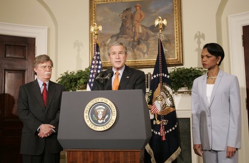 Announcement of the nomination of John Bolton as the US Ambassador to the United Nations.