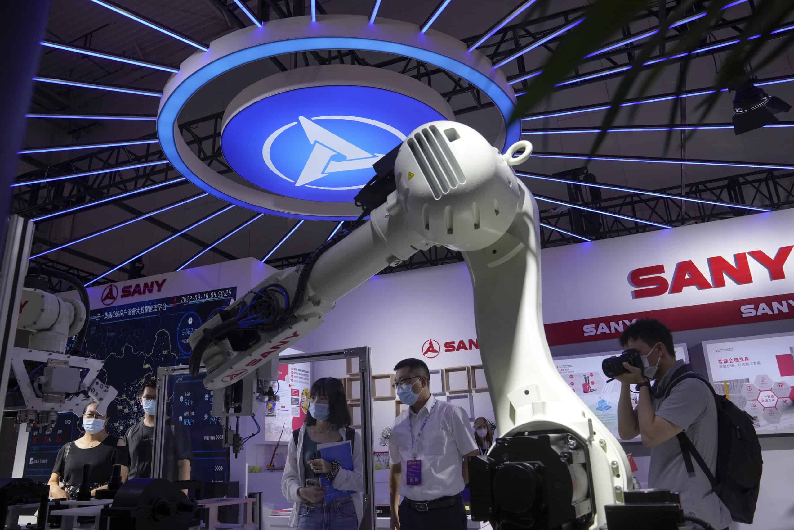 Industrial robots from Chinese firm SANY.