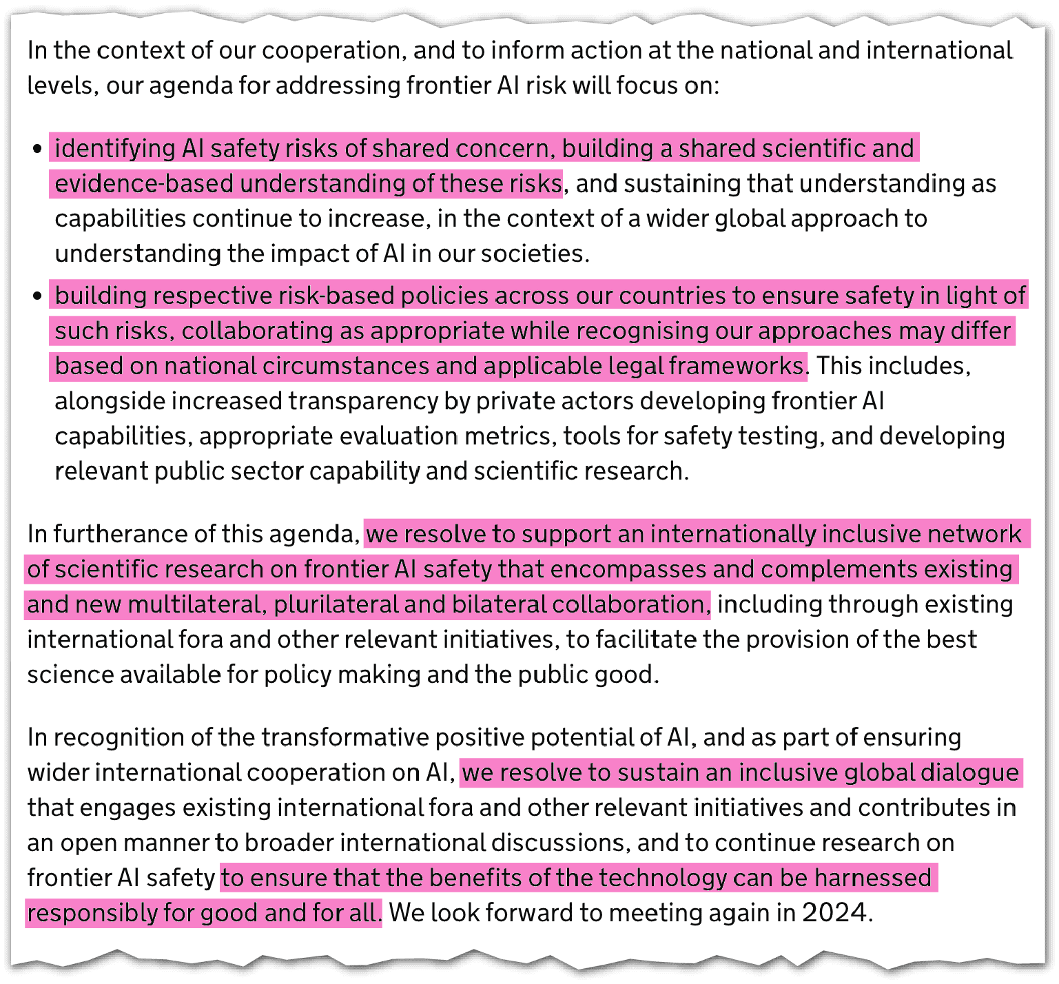 China AI safety summit