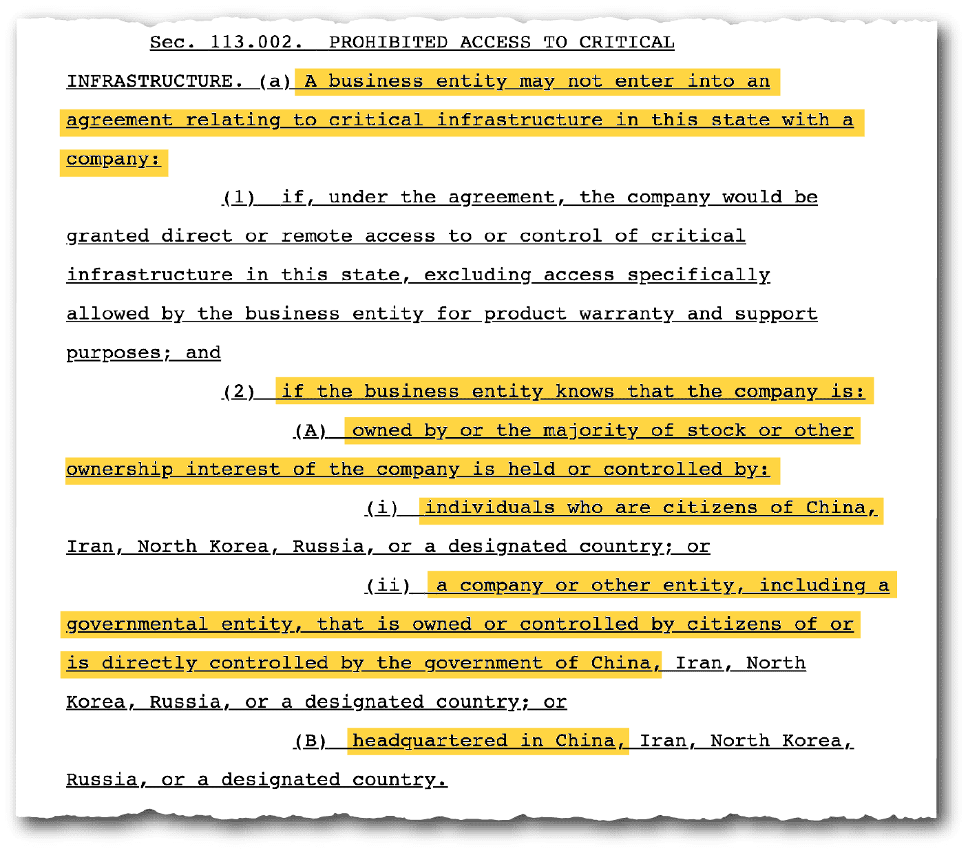 U.S. governors Chinese threats