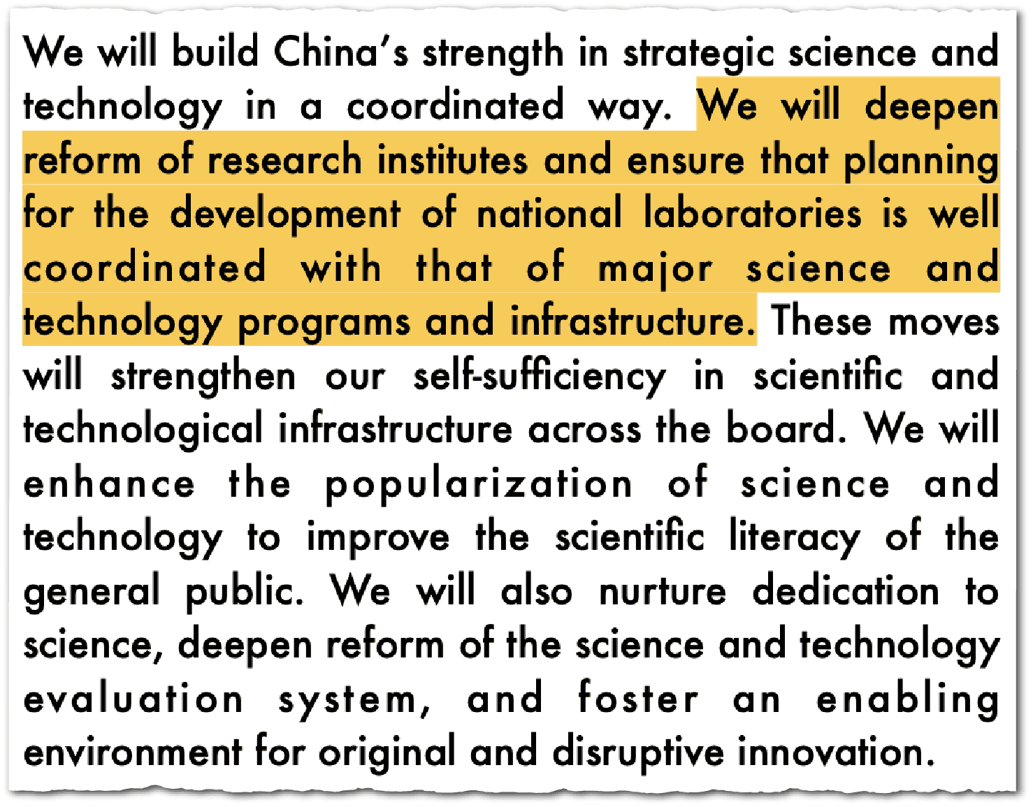 An excerpt from the ‘Major Tasks for 2026’ included in the Government Work Report delivered by Chinese Premier Li Qiang, March 5, 2026. Credit: State Council